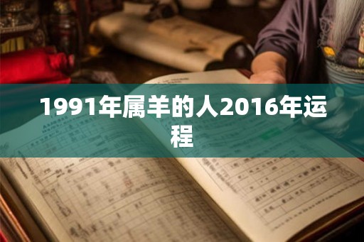 1991年属羊的人2016年运程 1991年属羊的人2016年运程
