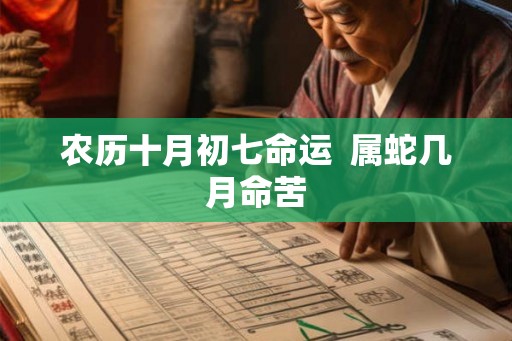 农历十月初七命运  属蛇几月命苦
