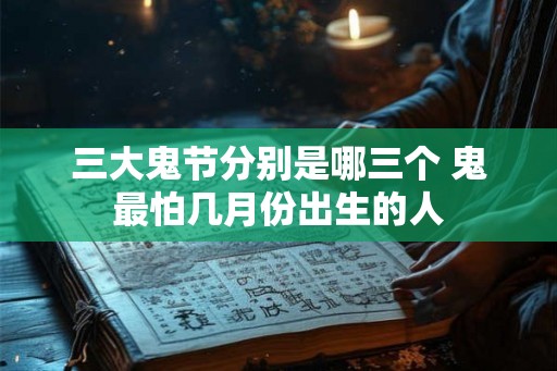 三大鬼节分别是哪三个 鬼最怕几月份出生的人