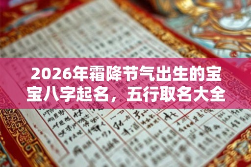 2026年霜降节气出生的宝宝八字起名，五行取名大全