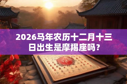 2026马年农历十二月十三日出生是摩羯座吗？