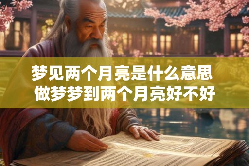 梦见两个月亮是什么意思 做梦梦到两个月亮好不好