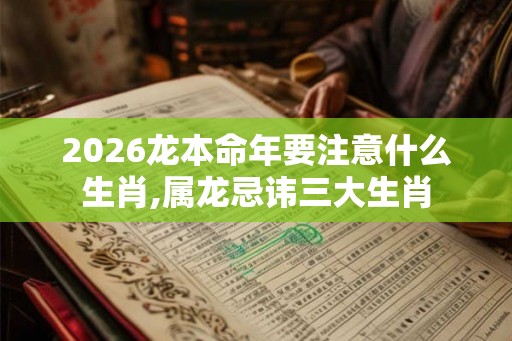 2026龙本命年要注意什么生肖,属龙忌讳三大生肖 2026龙本命年要注意什么生肖,属龙忌讳三大生肖