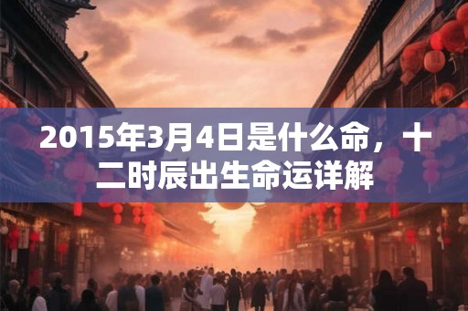2015年3月4日是什么命,十二时辰出生命运详解 2015年3月4日是什么命,十二时辰出生命运详解