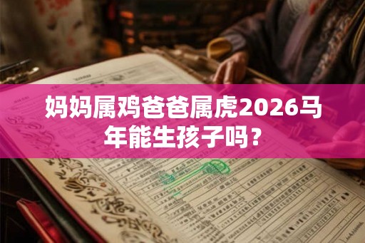 妈妈属鸡爸爸属虎2026马年能生孩子吗？