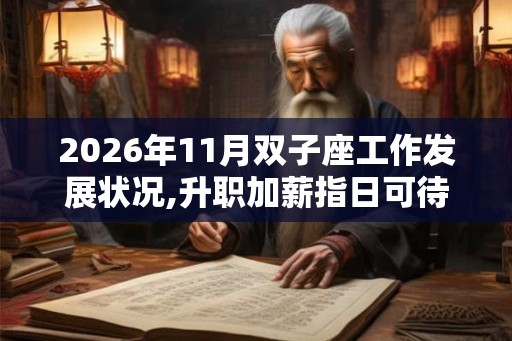 2026年11月双子座工作发展状况,升职加薪指日可待