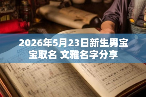 2026年5月23日新生男宝宝取名 文雅名字分享