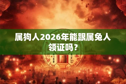 属狗人2026年能跟属兔人领证吗？