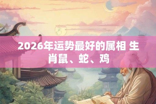 2026年运势最好的属相 生肖鼠、蛇、鸡