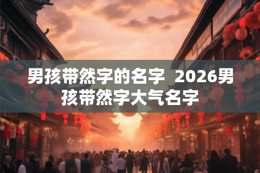 男孩带然字的名字 2026男孩带然字大气名字 男孩带然字的名字 2026男孩带然字大气名字
