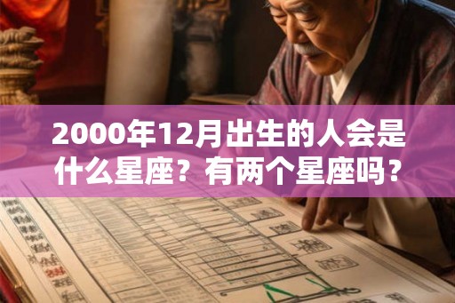 2000年12月出生的人会是什么星座？有两个星座吗？