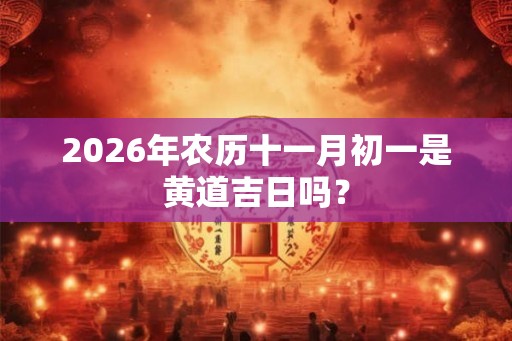 2026年农历十一月初一是黄道吉日吗？