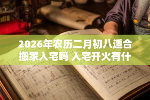 2026年农历二月初八适合搬家入宅吗 入宅开火有什么讲究吗