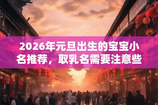 2026年元旦出生的宝宝小名推荐，取乳名需要注意些是什么？