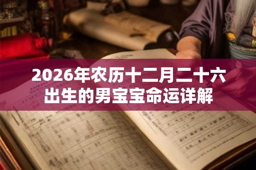 2026年农历十二月二十六出生的男宝宝命运详解 2026年农历十二月二十六出生的男宝宝命运详解