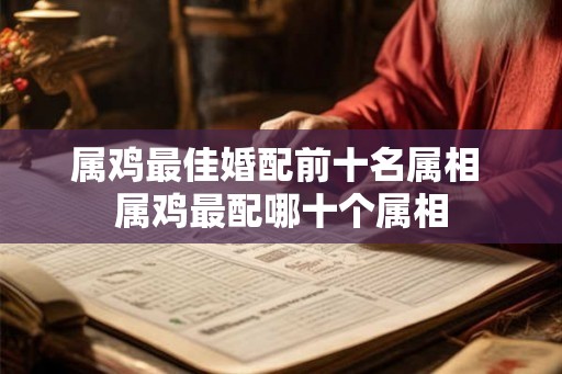 属鸡最佳婚配前十名属相 属鸡最配哪十个属相