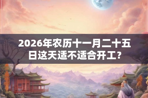 2026年农历十一月二十五日这天适不适合开工？