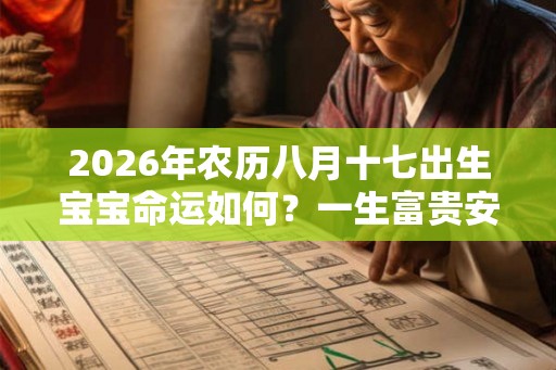 2026年农历八月十七出生宝宝命运如何？一生富贵安康吗？