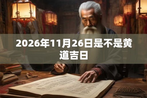 2026年11月26日是不是黄道吉日