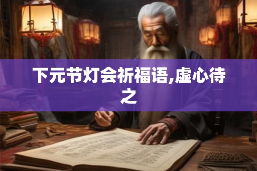 下元节灯会祈福语,虚心待之