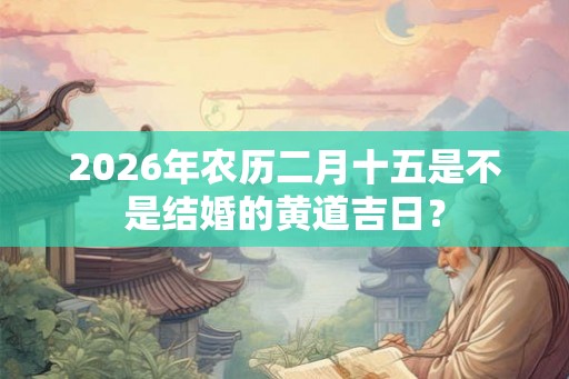 2026年农历二月十五是不是结婚的黄道吉日？