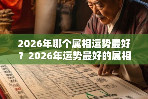2026年哪个属相运势最好?2026年运势最好的属相 2026年哪个属相运势最好?2026年运势最好的属相