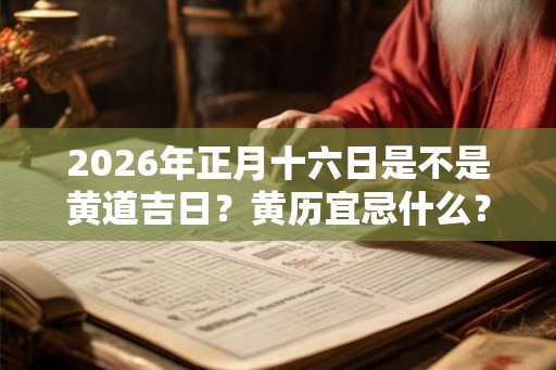 2026年正月十六日是不是黄道吉日？黄历宜忌什么？
