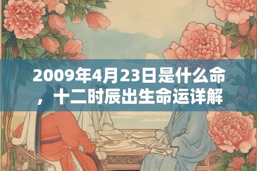 2009年4月23日是什么命，十二时辰出生命运详解