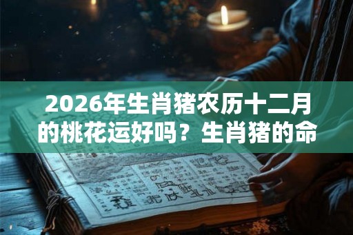 2026年生肖猪农历十二月的桃花运好吗？生肖猪的命理分析