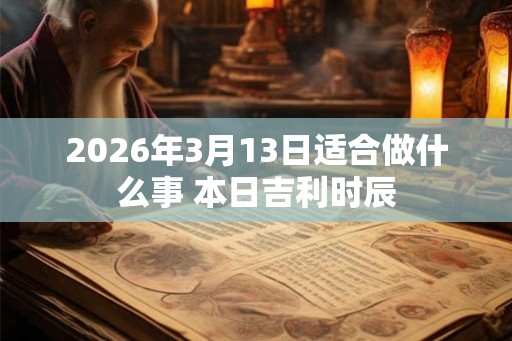 2026年3月13日适合做什么事 本日吉利时辰