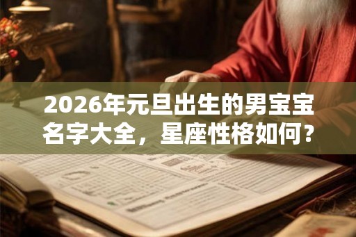 2026年元旦出生的男宝宝名字大全，星座性格如何？
