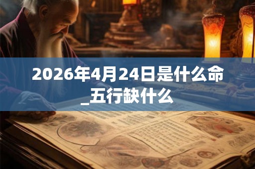2026年4月24日是什么命_五行缺什么