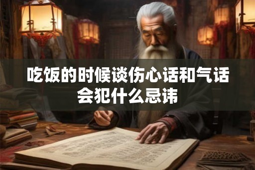 吃饭的时候谈伤心话和气话会犯什么忌讳