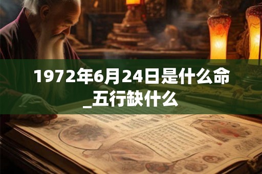 1972年6月24日是什么命_五行缺什么