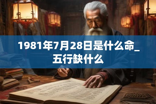 1981年7月28日是什么命_五行缺什么