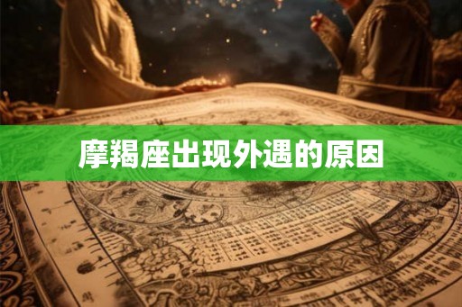 摩羯座出现外遇的原因