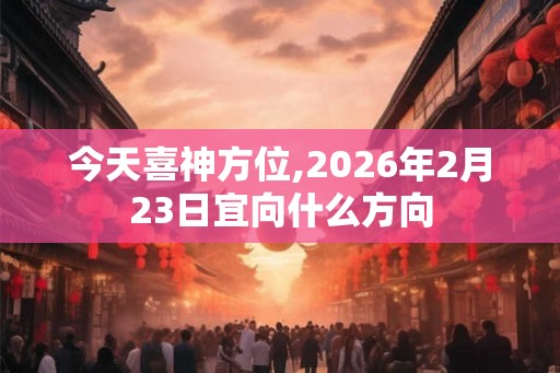 今天喜神方位,2026年2月23日宜向什么方向