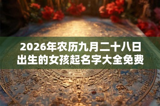 2026年农历九月二十八日出生的女孩起名字大全免费2026年