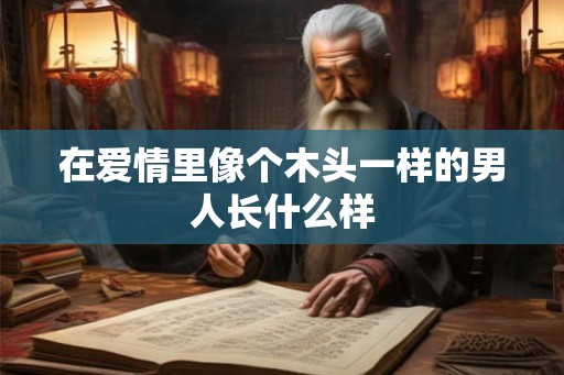 在爱情里像个木头一样的男人长什么样
