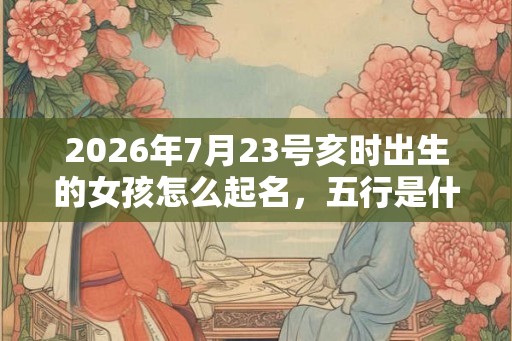 2026年7月23号亥时出生的女孩怎么起名，五行是什么。