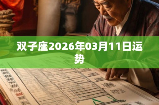 双子座2026年03月11日运势