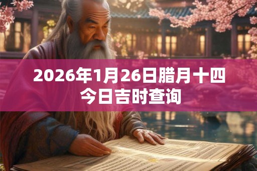 2026年1月26日腊月十四 今日吉时查询