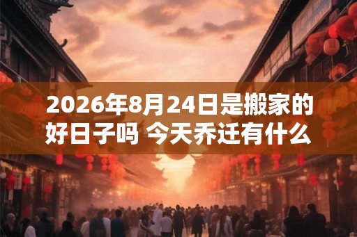 2026年8月24日是搬家的好日子吗 今天乔迁有什么讲究 2026年8月24日是搬家的好日子吗 今天乔迁有什么讲究