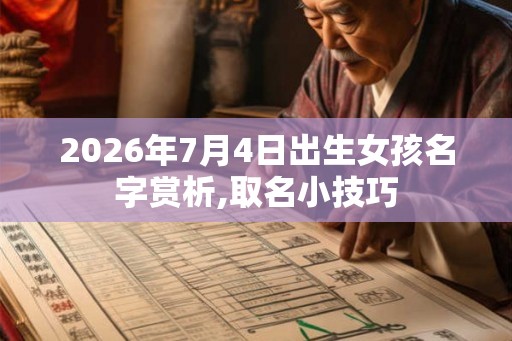 2026年7月4日出生女孩名字赏析,取名小技巧
