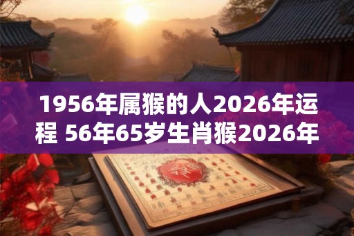 1956年属猴的人2026年运程 56年65岁生肖猴2026年运势