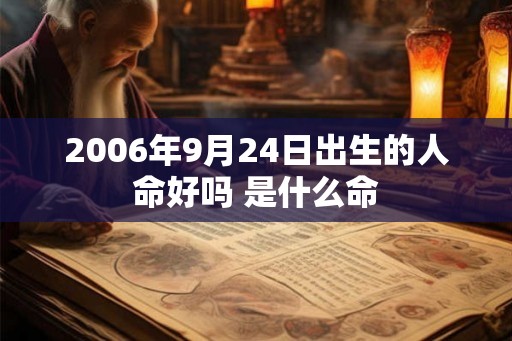 2006年9月24日出生的人命好吗 是什么命