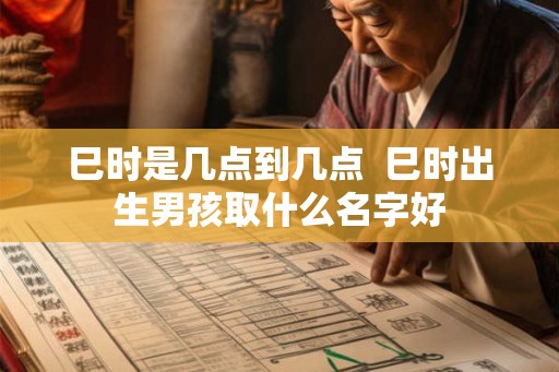 巳时是几点到几点 巳时出生男孩取什么名字好 巳时是几点到几点 巳时出生男孩取什么名字好
