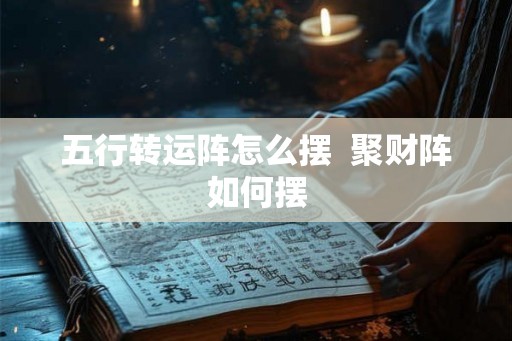 五行转运阵怎么摆 聚财阵如何摆 五行转运阵怎么摆 聚财阵如何摆