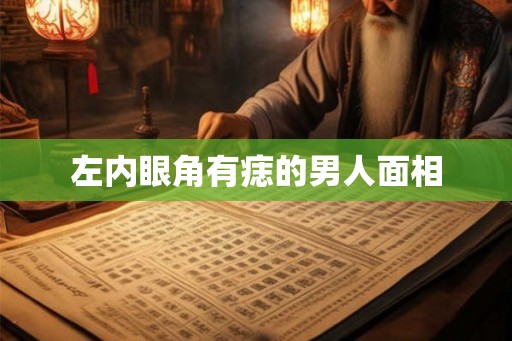 左内眼角有痣的男人面相