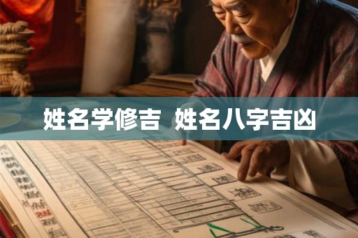 姓名学修吉  姓名八字吉凶